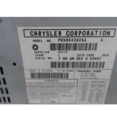 Autoradio d'origine DODGE CALIBER Photo n°1