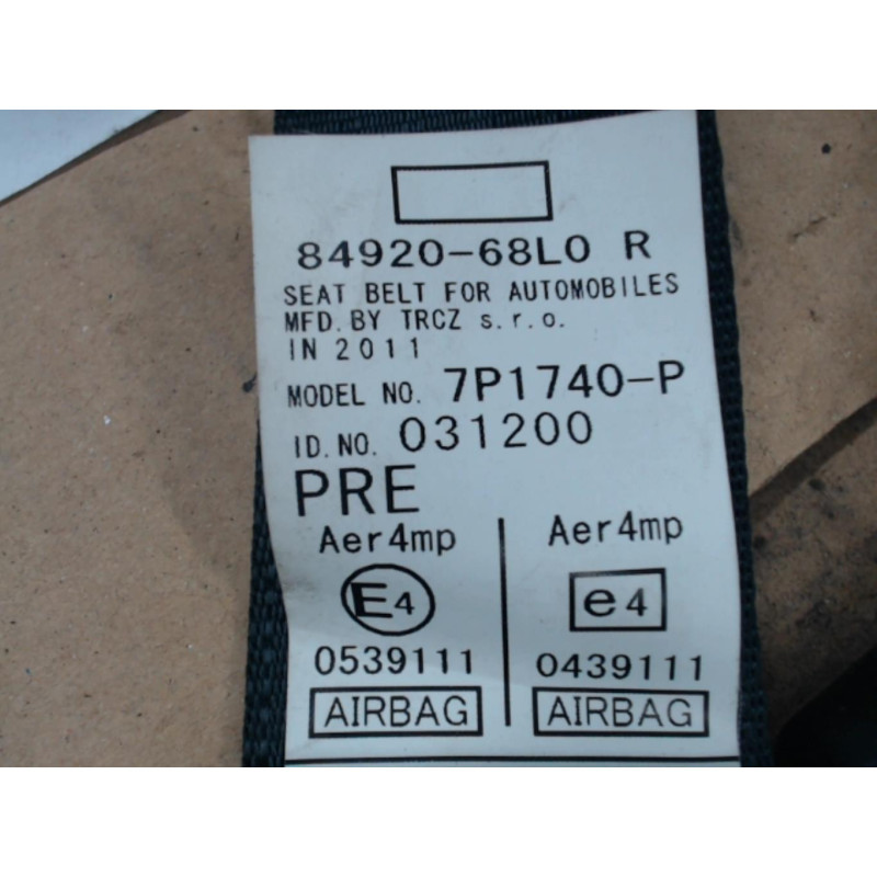 Ceinture avant droit SUZUKI SWIFT 4