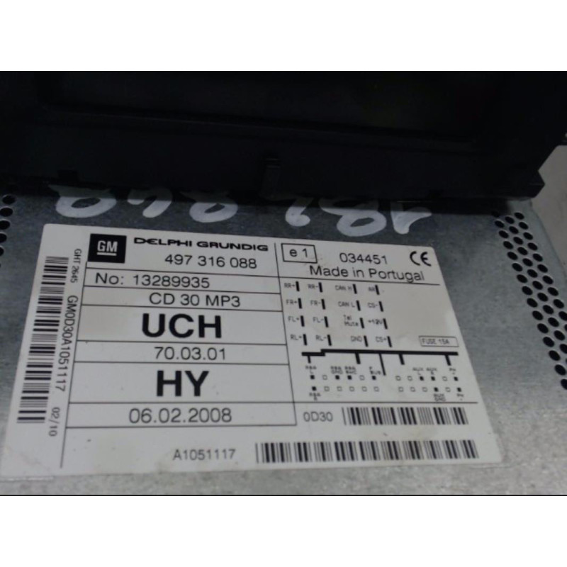 Autoradio d'origine OPEL ASTRA H